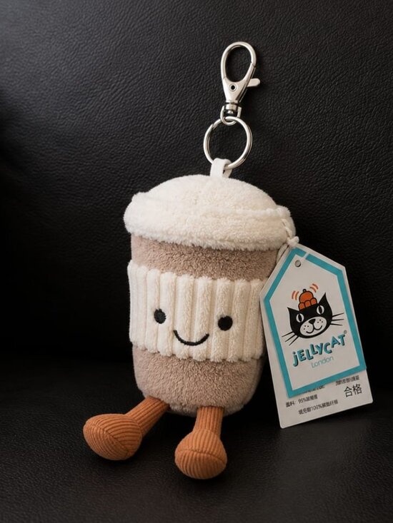 Jellycat Accessories - Jellycat Amuseables Coffee To Go Plush Bag Charm Keychain NWT with Bag Cute Gift
